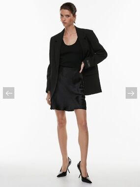 Aritzia Mini Slip Satin Skirt